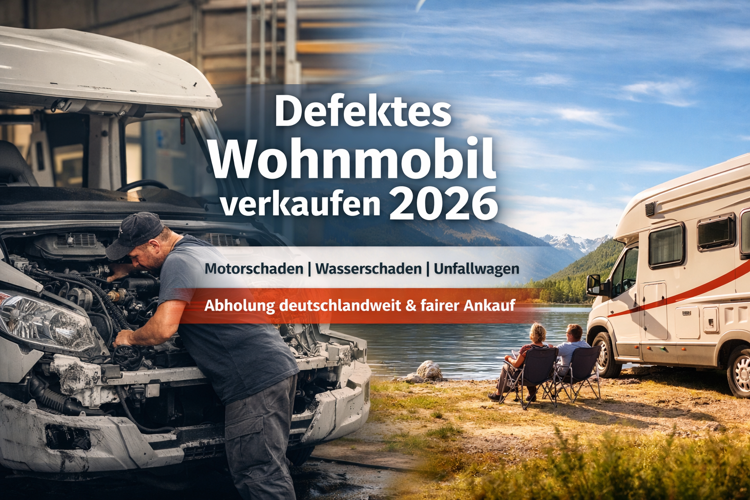 Defektes Wohnmobil verkaufen mit Motorschaden oder Wasserschaden – Abholung deutschlandweit