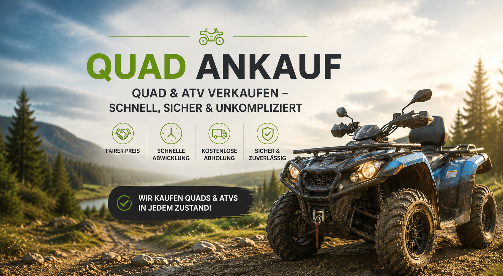 Quad Ankauf bei Autoankauf ADAM - Quad und ATV schnell und unkompliziert verkaufen