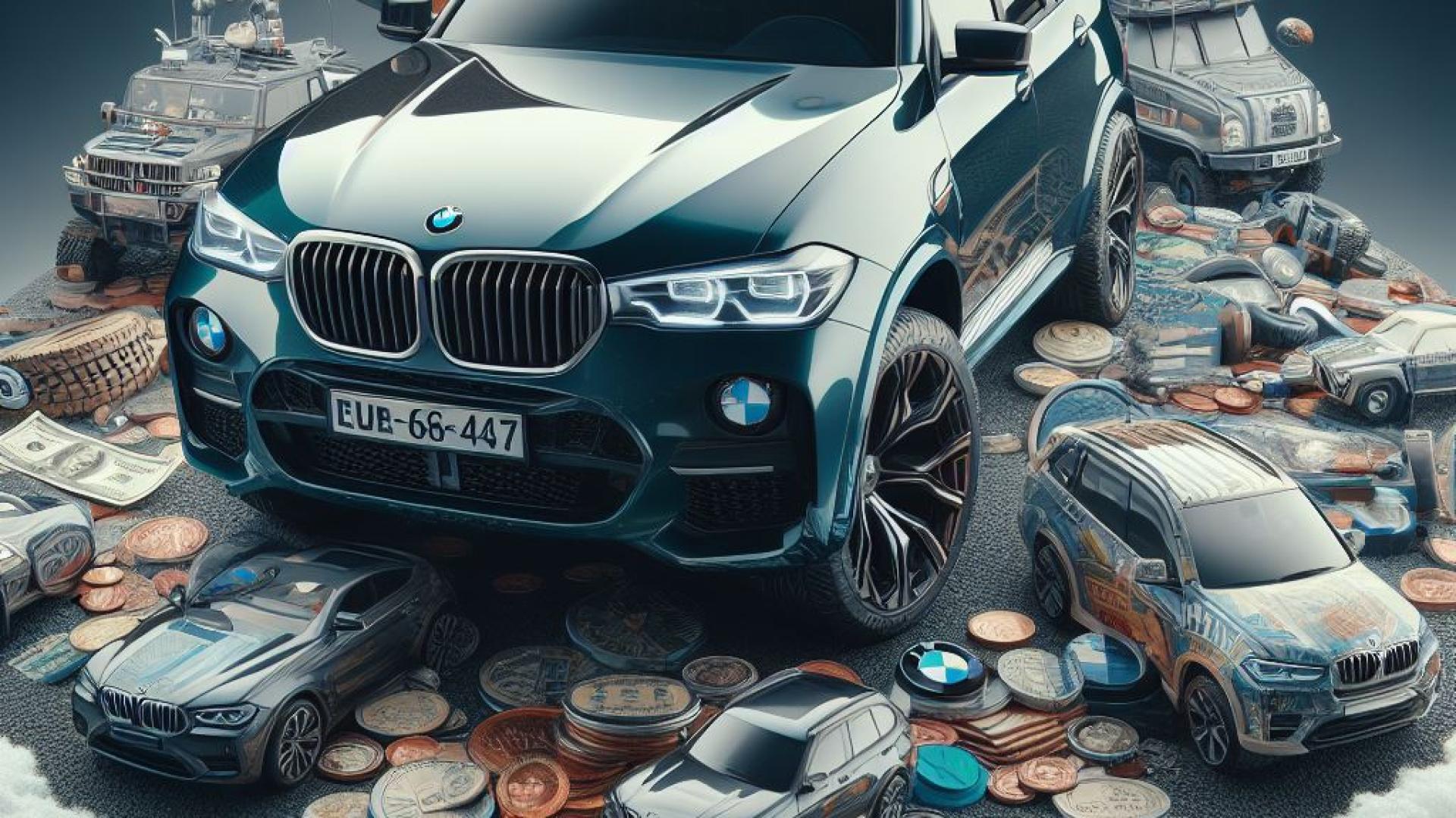 KI generiertes Bild: ein luxiriöses BMW Fahrzeug