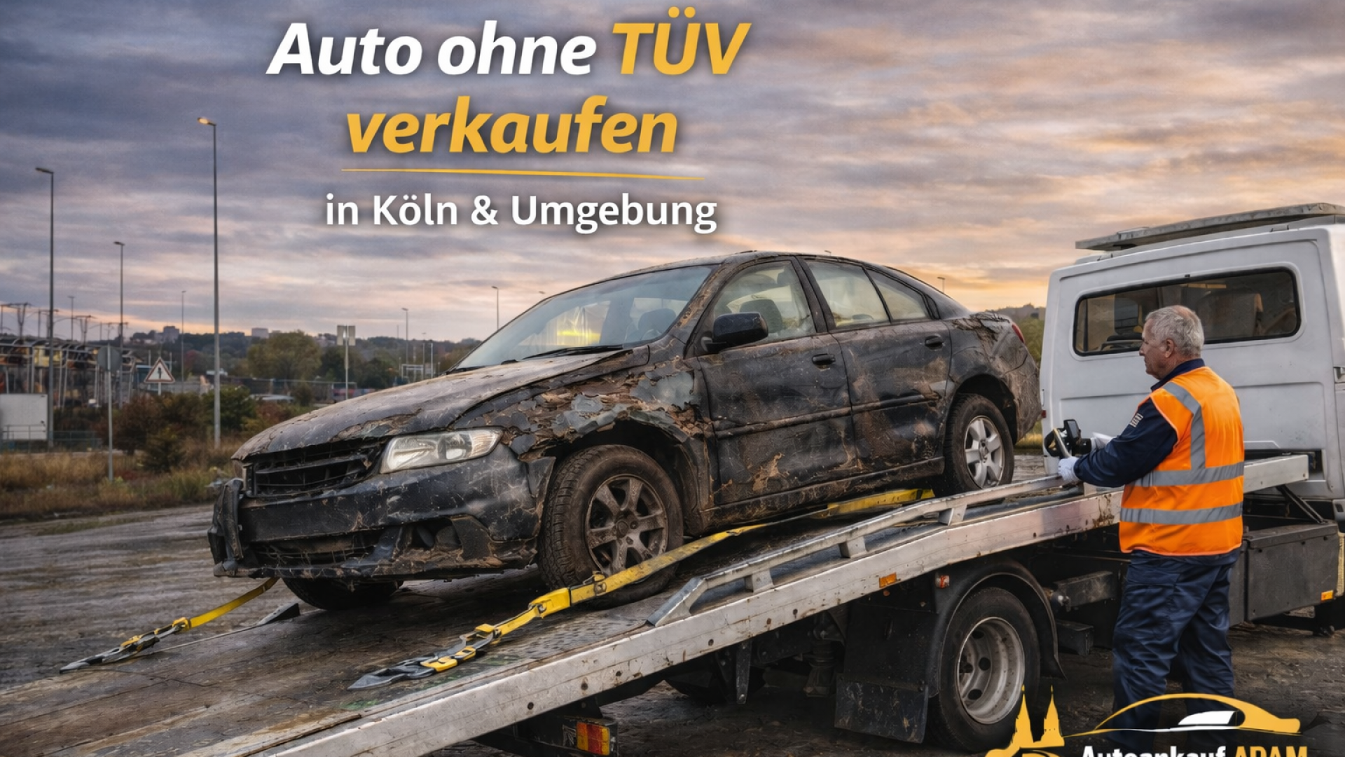 Auto ohne TÜV in Köln verkaufen – Autoankauf ADAM kauft Fahrzeuge ohne HU und holt sie kostenlos ab.