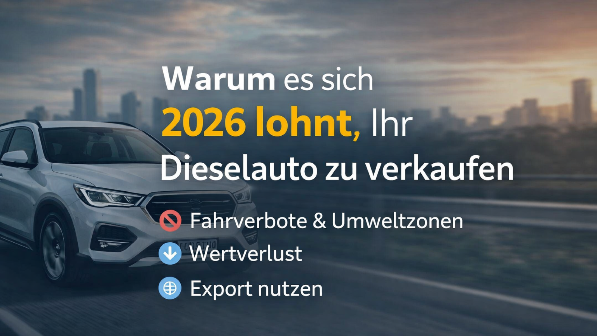 Warum es sich 2026 lohnt, ein Dieselauto zu verkaufen – Fahrverbote, Wertverlust und Exportchancen im Überblick.