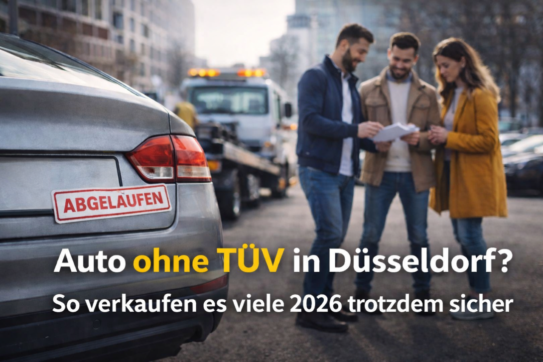 Auto ohne TÜV wird 2026 in Düsseldorf sicher verkauft – Händlerabholung statt riskantem Privatverkauf.