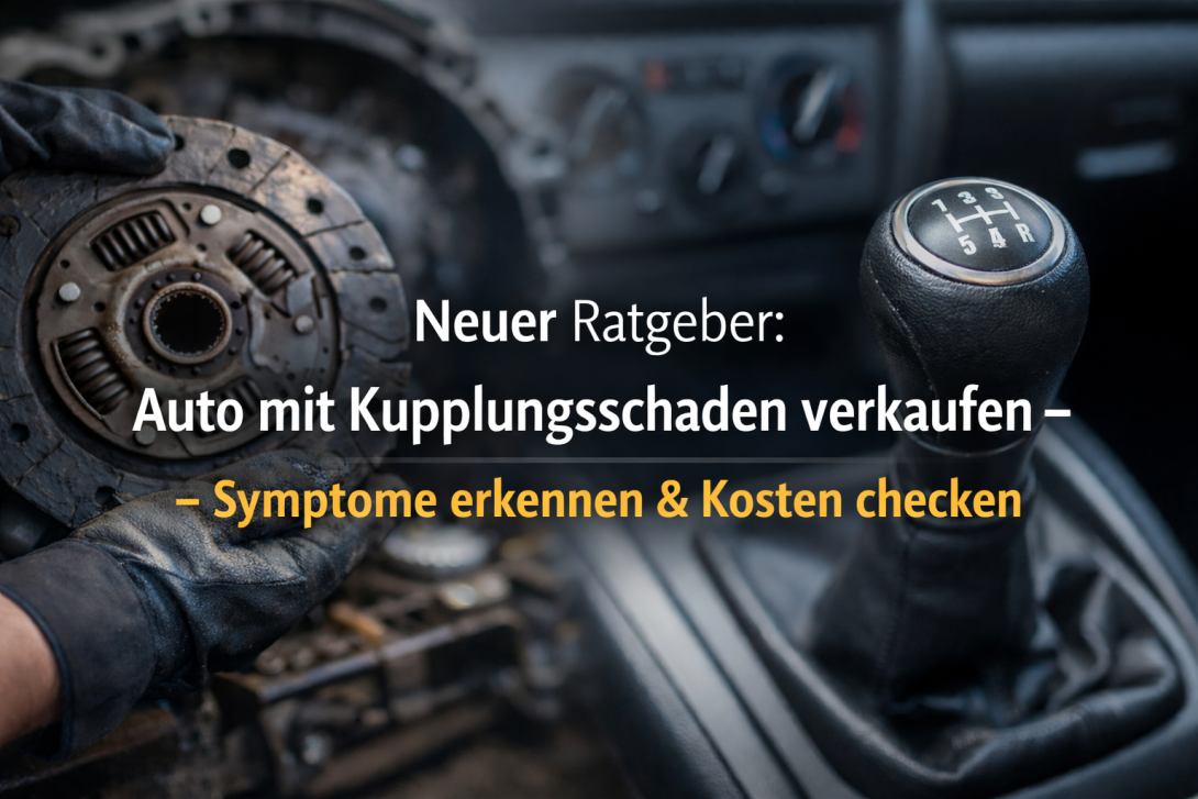 Neuer Ratgeber von Autoankauf ADAM: Auto mit Kupplungsschaden verkaufen – Symptome erkennen und Reparaturkosten einschätzen.
